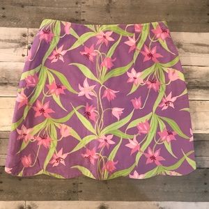 Lilly Pulitzer purple flower skirt size 2